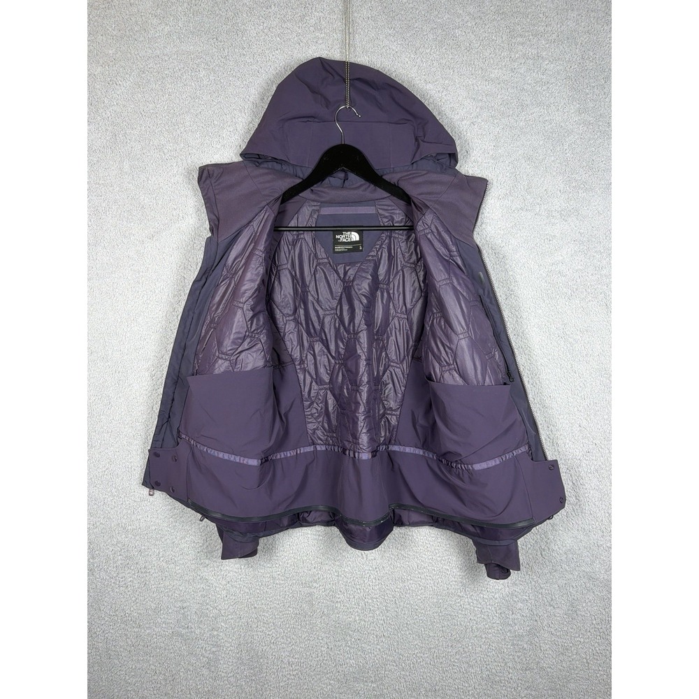 The North Face Women's L Purple Hooded Ski Jacket Gore-Tex Insulated Primaloft - Picture 3 of 15